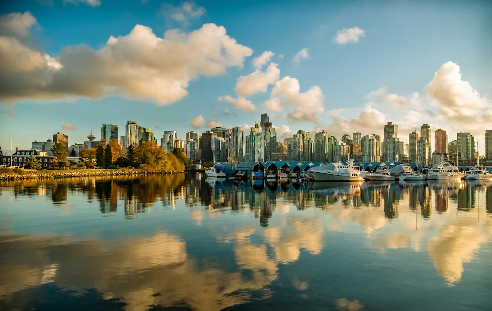 Vancouver and the Lower Mainland skyline at dusk
